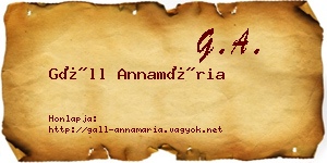 Gáll Annamária névjegykártya